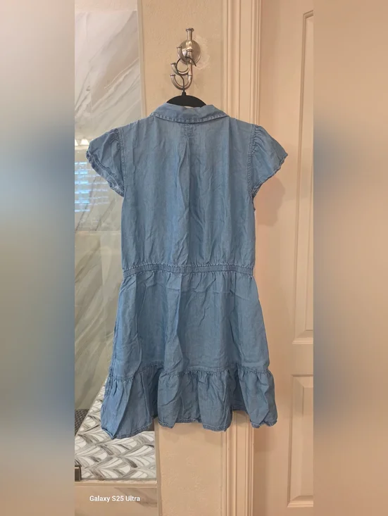 LC Lauren Conrad Light Chambray Button-Front Mini Dress Size Medium - Picture 3 of 3